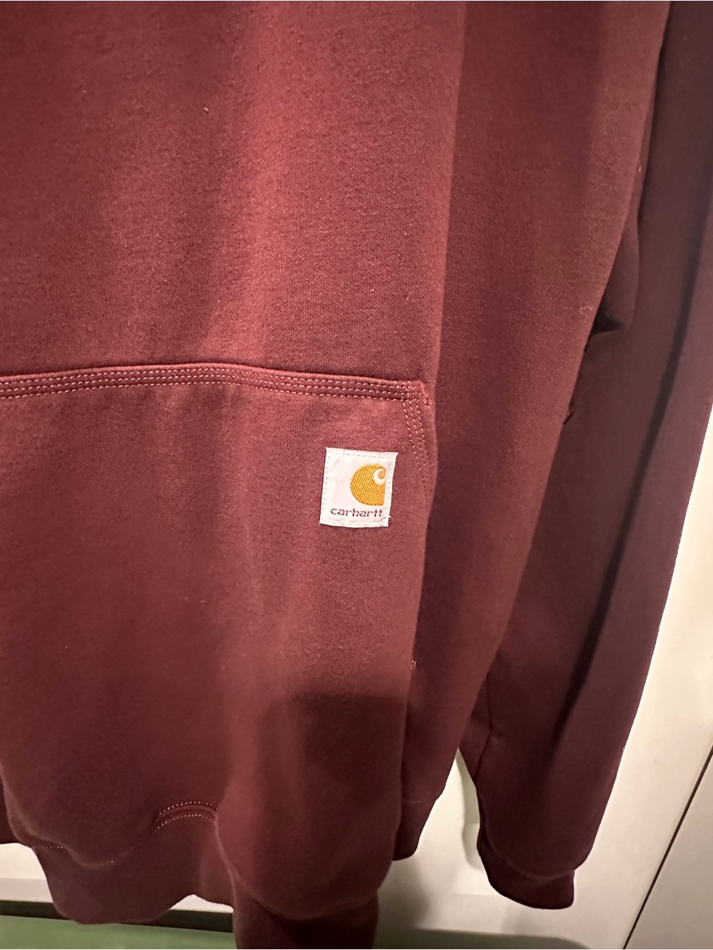 Carhartt Men's Burgundy Pullover Hoodie XL - Picture 2 of 7